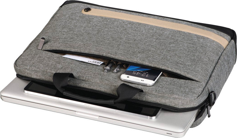 Hama Terra Notebook-Tasche – 10 l, wasserabweisend, Aufsteckfunktion, Polyester, grau