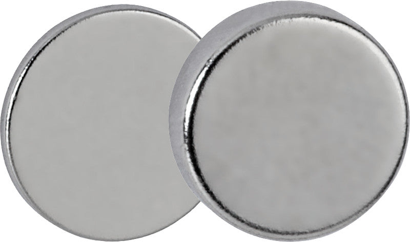 MAUL Scheibenmagnet Neodym – Ø 10 mm, H 1 mm, 10 Stück – Nickel