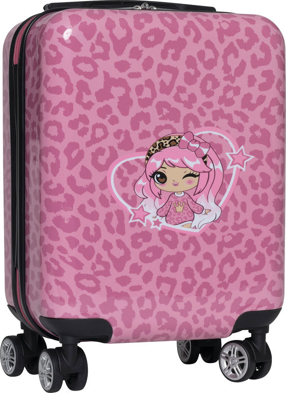 Beckmann Kindertrolley Handgepäck – 22 l, Hartschale PC/ABS, 4 Doppelrollen, Furry, 30,5 × 46,5 × 22 cm