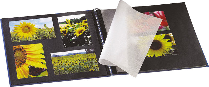 Hama Fotoalbum Wiro Fine Art – azur, mit Pergaminzwischenblättern, Papier, 240 × 170 mm