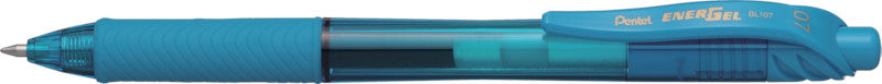 Pentel EnerGel X – Tintenroller, schnelltrocknend, Druckmechanik, 0,7 mm, hellblau