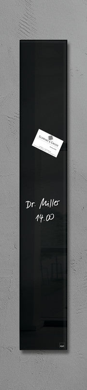 Sigel Whiteboard – 12 × 78 cm, Glas, magnetisch, Wandmontage, inkl. SuperDym Magnetwürfel, Montagesatz