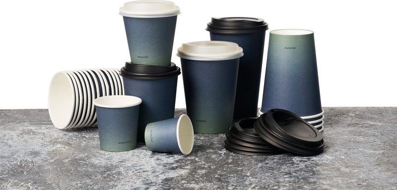 Duni Urban Papier-Trinkbecher (PLA-beschichtet) – 0,6 dl, grau, 50 Stück