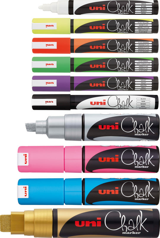 Uni-Ball Kreidemarker – Rund, 1,8–2,5 mm – Silber
