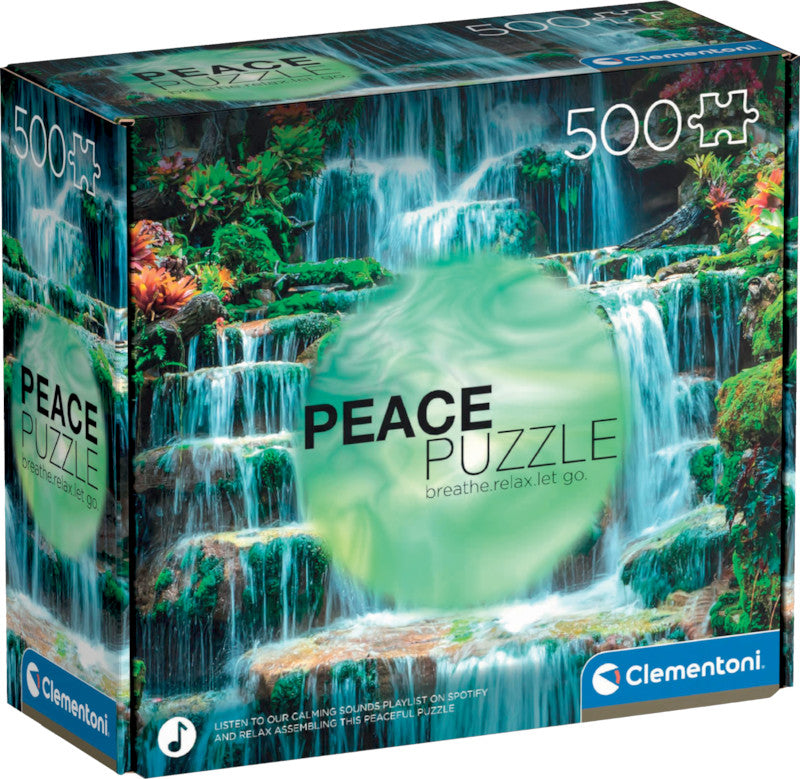 Clementoni Puzzle Peace The Flow – ab 14 Jahren, 500 Teile, Format 490 × 360 mm