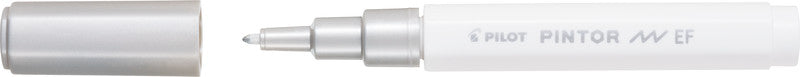 Pilot Pigment-Marker Pintor – Rundspitze 0,5-0,7 mm – Silber Metallic – Für dunkle Oberflächen geeignet
