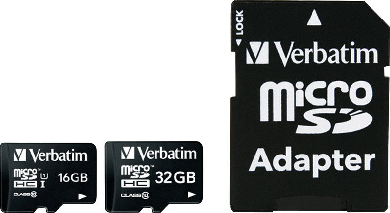 Verbatim Micro-SDHC Speichergerät – 16 GB, Klasse 10, Lesegeschwindigkeit bis zu 45 MB/s, inkl. SD-Adapter