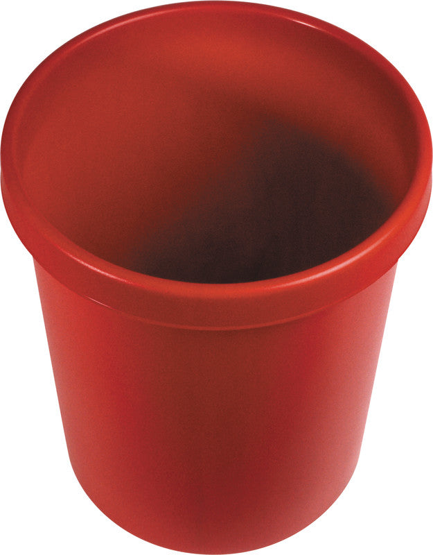 Helit Papierkorb the german – 45 l – Kunststoff, rot – Ø 390 × H 480 mm