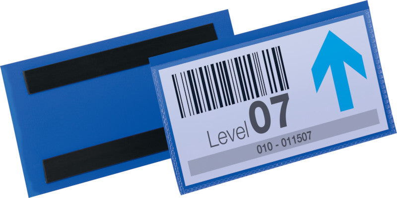 Durable Magnetclip – 210 × 74 mm, blau, wiederablösbar, 50er-Pack
