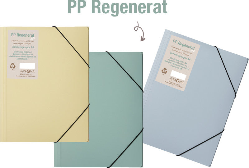 Pagna Gummibandmappe A4 – Polypropylen (PP), Gelb, 3 Klappen