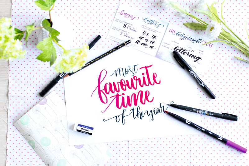 Tombow Bastelset Handlettering – für Fortgeschrittene – 4 ABT Dual Brush Pens