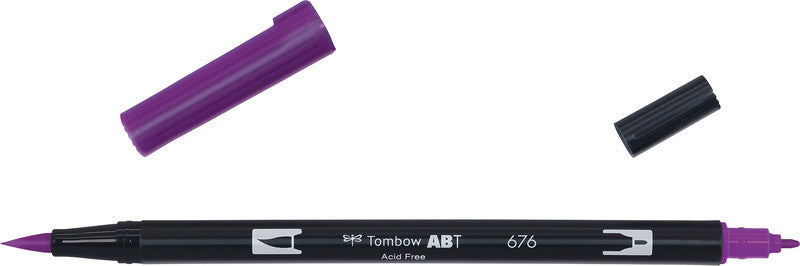 Tombow Brush Pen ABT Dual Brush Pen – Pinselspitze – Royal Purple – wasservermalbar