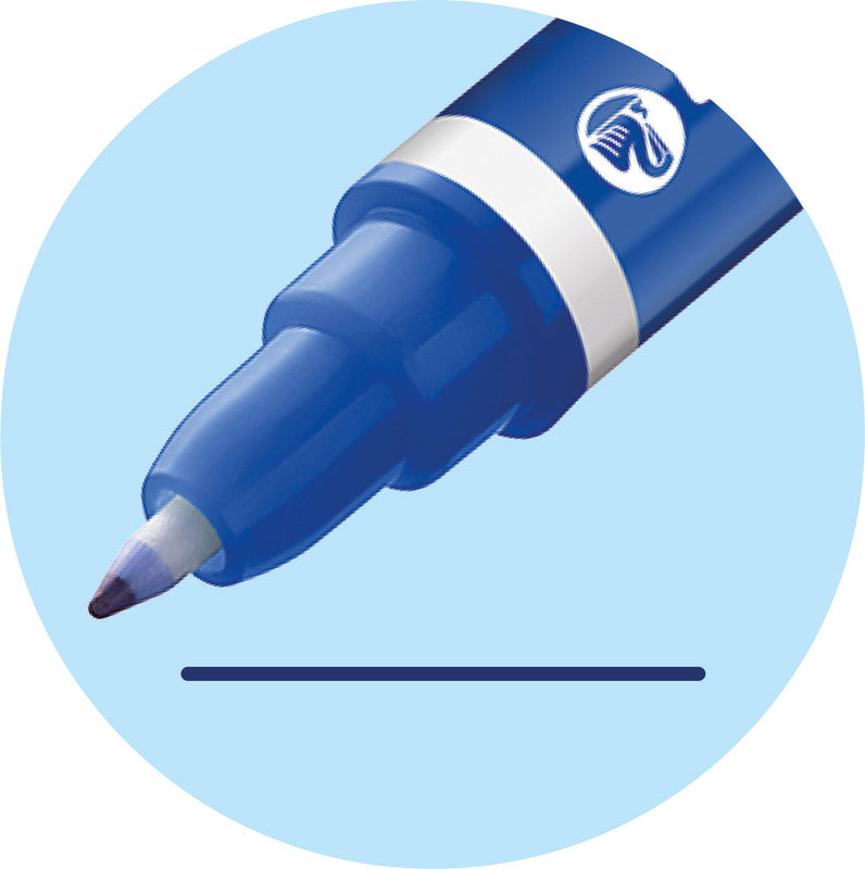 Pelikan Super Pirat Tintenlöscher – breit, blau, für Linkshänder, Packung, 50 Stk.