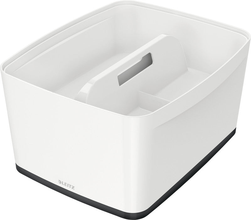 Leitz Aufbewahrungsbox MyBox – Kunststoff, weiss/schwarz, 31,8 × 19,8 × 38,5 cm