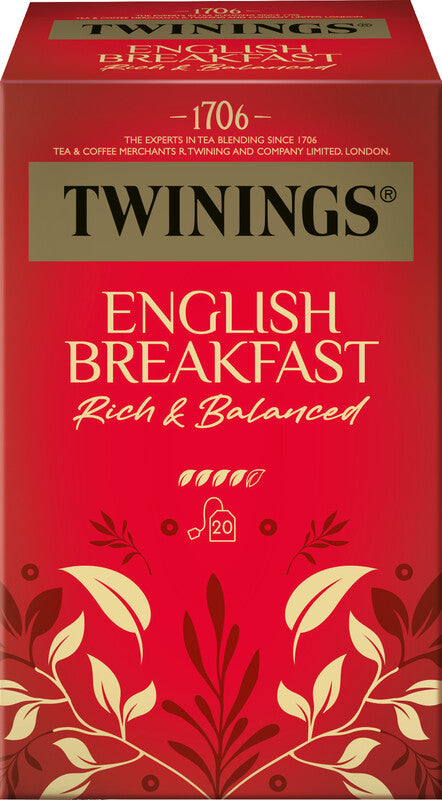 Twinings – English Breakfast – Teebeutel, Schwarztee – 20 Beutel