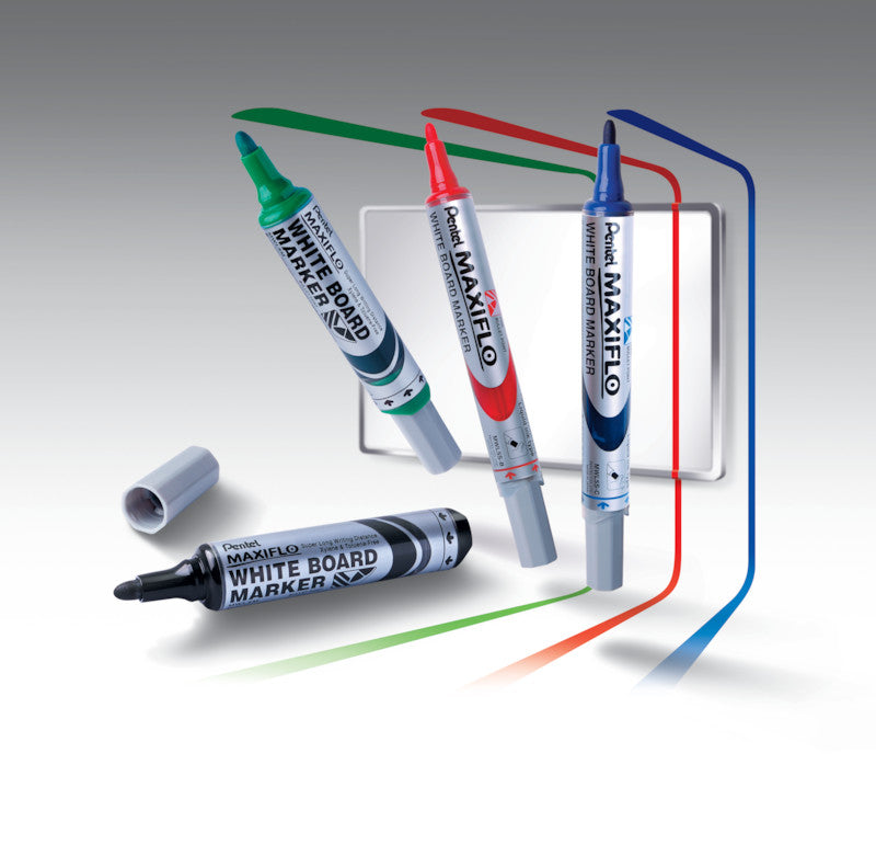 Pentel Whiteboard-Marker Maxiflo MWL5M – Konische Spitze 6 mm – Orange – Trocken abwischbar