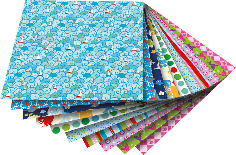 Folia Faltblätter – 200 × 200 mm – 80 g/m² – sortiert – 50 Blatt
