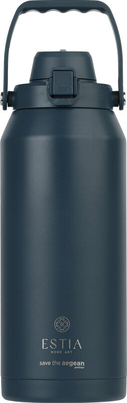 Estia Lift Isolierflasche 1,8 l – Doppelwandig 12 h heiss/12 h kalt, Edelstahl, Schraubdeckel