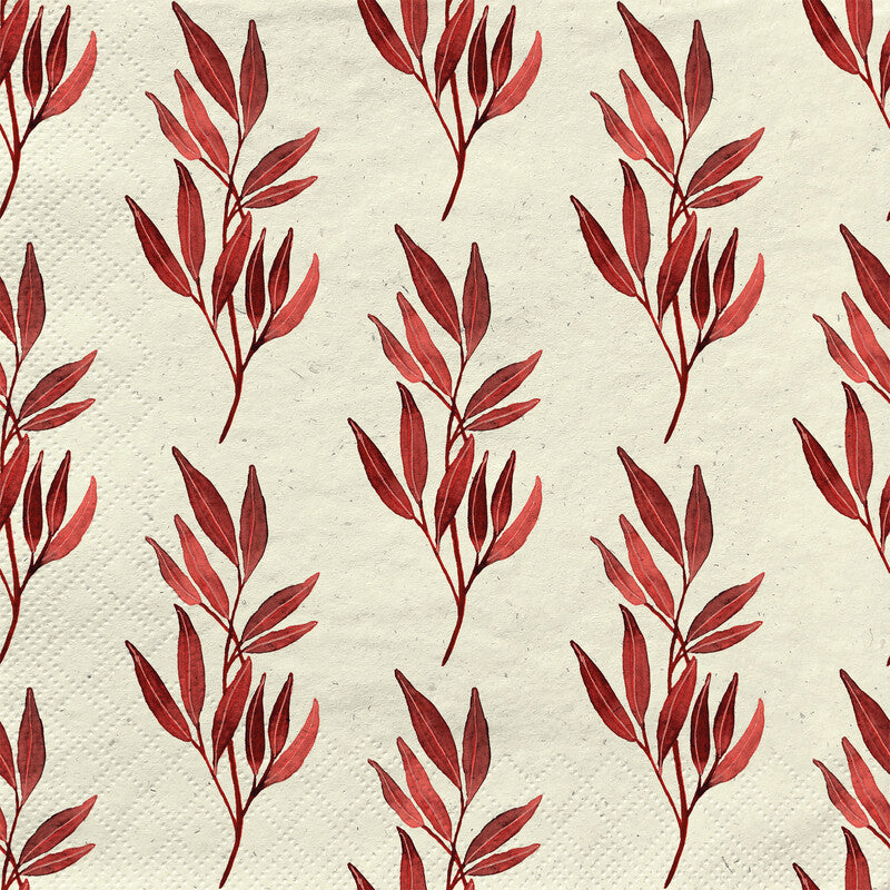 Fasana Servietten Romantic Leaves – 33 × 33 cm – 2-lagig, Tissue – 20 Stk., FSC