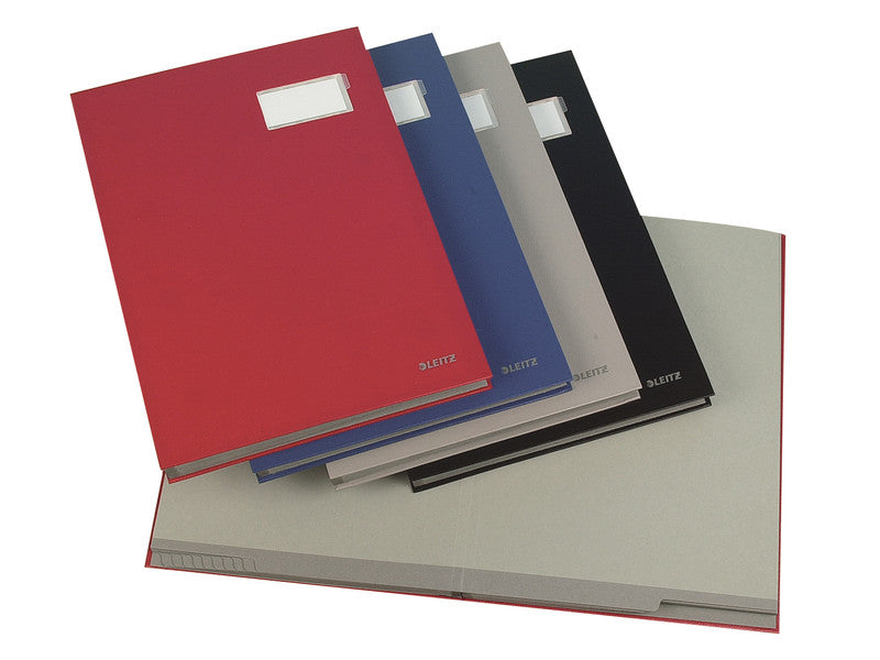 Leitz Unterschriftenmappe – 20-teilig, A4, rot, Karton