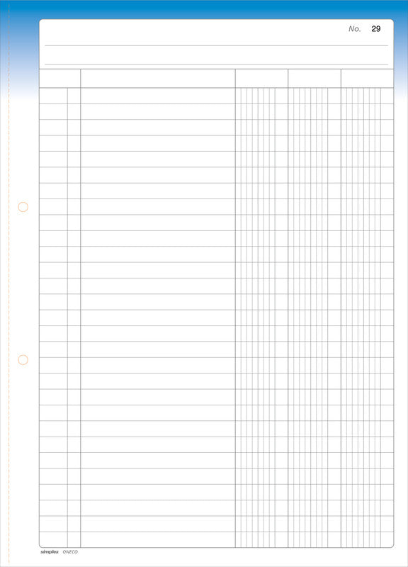 Simplex Formularblock – Kolonnen, Deutsch, Französisch, Italienisch, 50 Blatt, A4