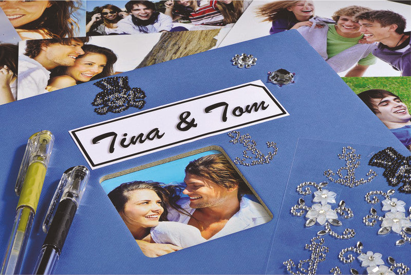Hama Fotoalbum Wiro Fine Art – azur, mit Pergaminzwischenblättern, Papier, 240 × 170 mm