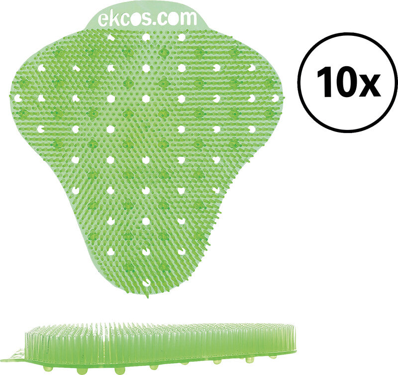 Ekcos Urinalmatten – Kunststoff, Grün, Apfelduft, für Urinale, 12er-Pack