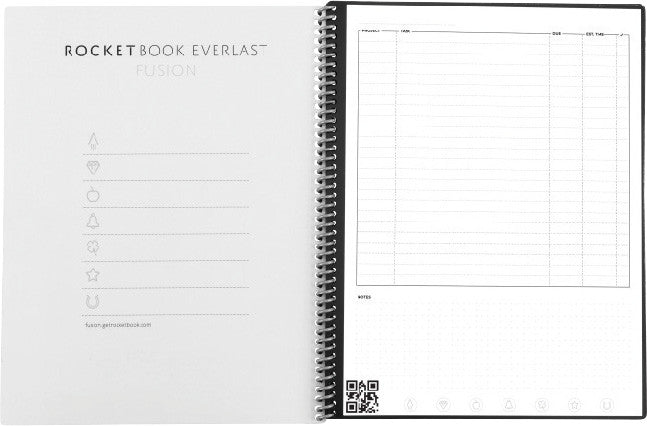 Rocketbook Spiralbuch, Spiralbindung, 42 Seiten, 90 g/m² – türkis, für Rocketbook-App