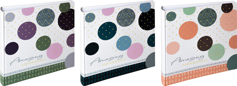 Walther Design Fotoalbum Amazing Memories – für 300 × 300 mm, blau, mit Pergaminzwischenblättern, Karton