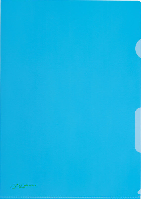 Kolma LineaVerde Sichtmappe A4 – Blau, Kunststoff, 90 µm, 100er-Pack