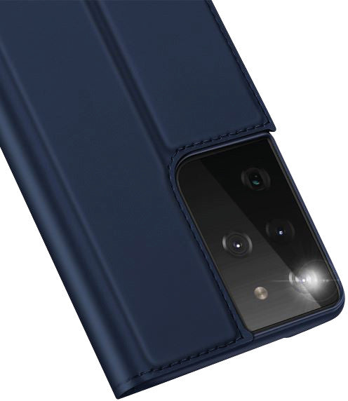 Dux Ducis Booklet-Hülle – für Samsung Galaxy S21 Ultra – dunkelblau – Kunstleder – mit Kartenfach