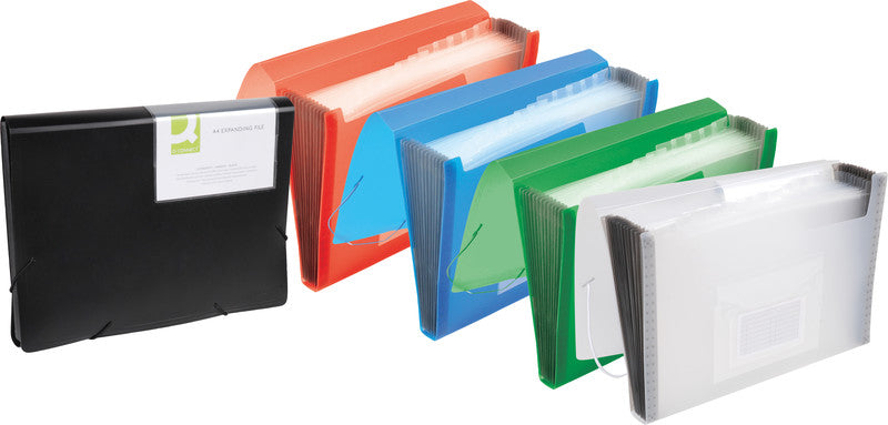 Connect Sammelmappe für A4, Kunststoff, Blau, mit Gummizug