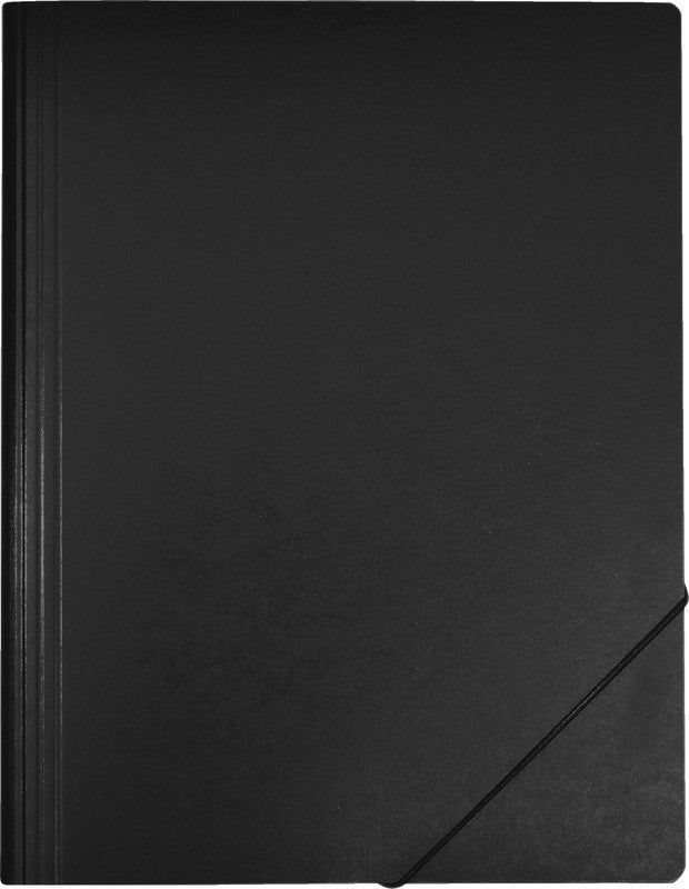 EROLA Sammelmappe für A4, Karton, Schwarz, mit Gummizug