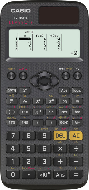 Casio Taschenrechner FX-85EX – 12-stellig, LCD, Solar + Batterie, schwarz, 77×166×11 mm