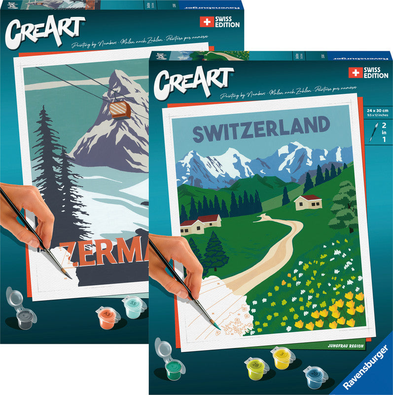 Ravensburger Malen-nach-Zahlen-Set Schweiz – ab 12 Jahren – 240 × 300 mm