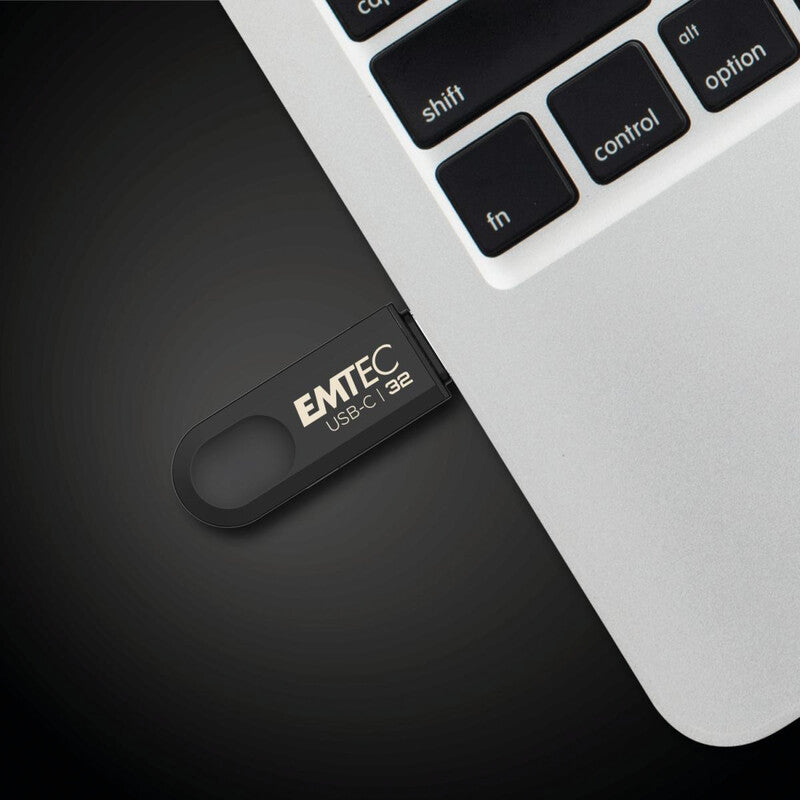 Emtec C280 USB-Stick – 32 GB, USB 3.2, Gehäuse aus 100% recyceltem Kunststoff; drehbarer Verschluss