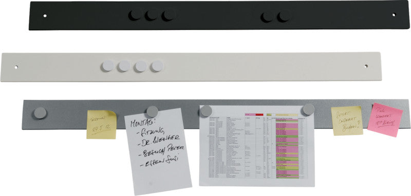 Berec Magnetleiste – 80 × 1000 mm, schwarz, wiederablösbar, magnetisch