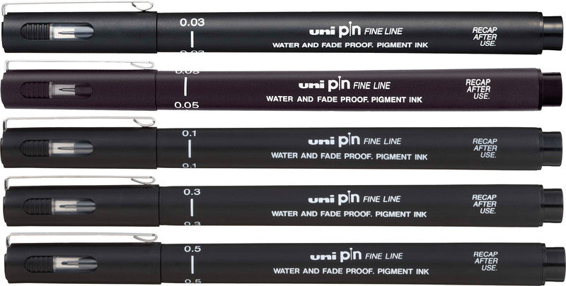 Uni-Ball Fineliner – schwarz – wasserfest