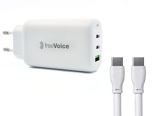 Freevoice USB-Wandladegerät 65 W – USB-C – Set (inkl. Ladekabel USB-C)