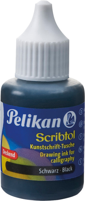 Pelikan Tusche – Schwarz, 30 ml, für Zieh- und Zeichenfeder