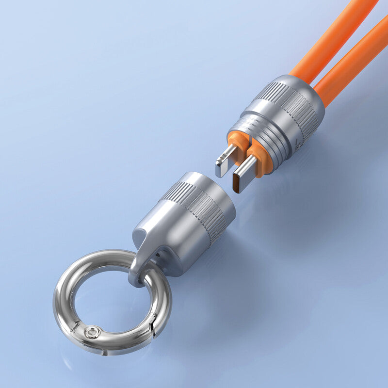 Dux Ducis Kabel – USB-C auf Lightning 0,3 m, 27 W, Orange – für iPhone/iPad