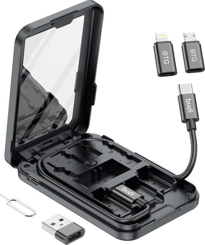 Budi Multi-Funktionsbox 14-in-1 – Spezialzubehör – MagSafe 15 W, SD/TF-Kartenleser – für iPhone (MagSafe)