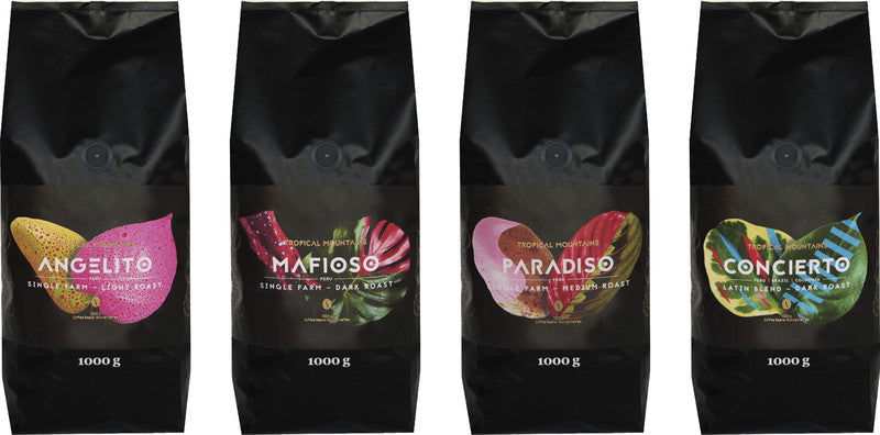 Tropical Mountains Angelito Kaffeebohnen – 1 kg – Arabica – Leichte Röstung – Intensität 2/6 – Bio, Fairtrade