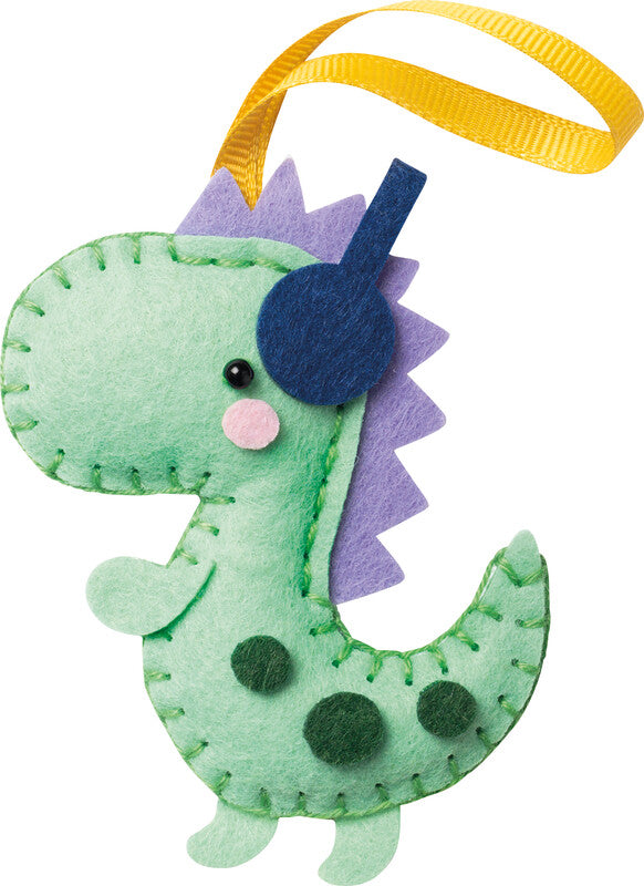 Folia Filzinies – Bastelset – Dinosaurier – 12-teilig – Ab 8 Jahren – Filz