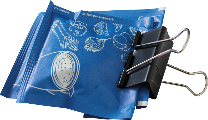 Q-CONNECT Büroklammern – Foldback-Clips – 51 × 22,1 mm – Metall – Schwarz – 10 Stück – Für bis zu 200 Blatt