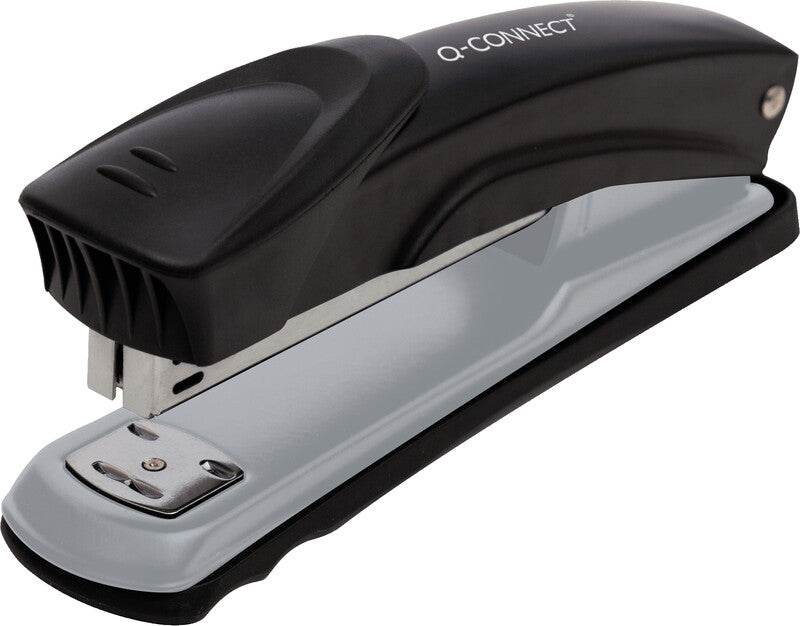Q-CONNECT Plus Heftgerät – 20 Blatt, verstellbarer Amboss, für 24/6, 26/6, Schwarz