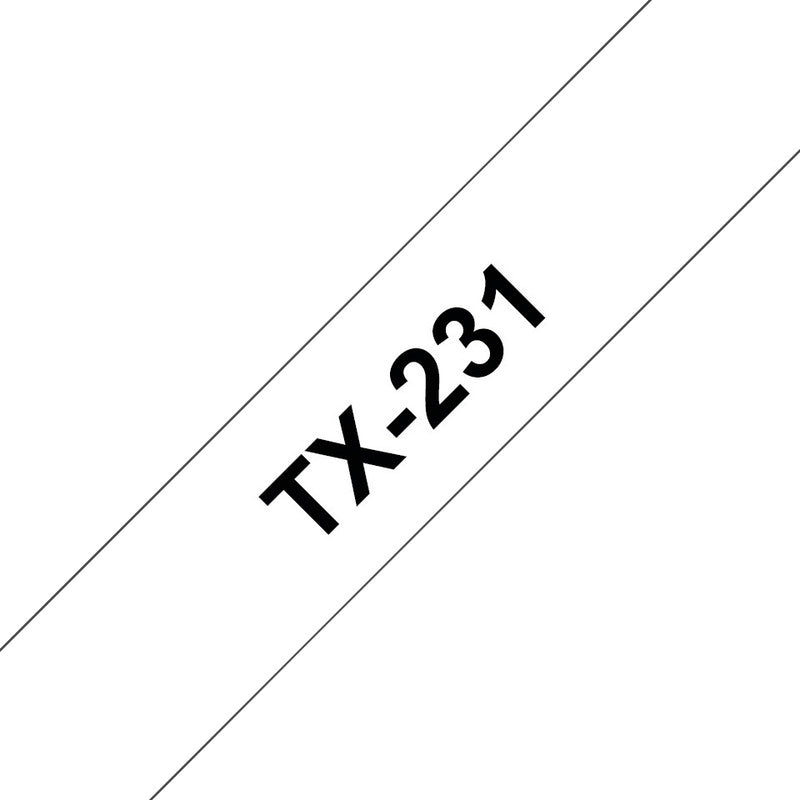 Brother Schriftband – 12 mm × 15 m, weiss, schwarz