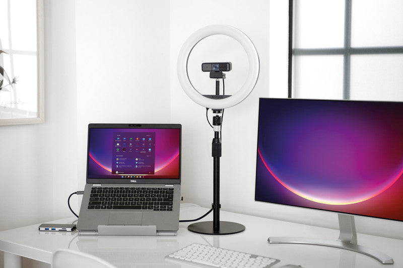 Kensington A1010 – Mikrofonstativ, Höhe 318–483 mm, für Mikrofone, Webcams und Beleuchtung, Schwarz