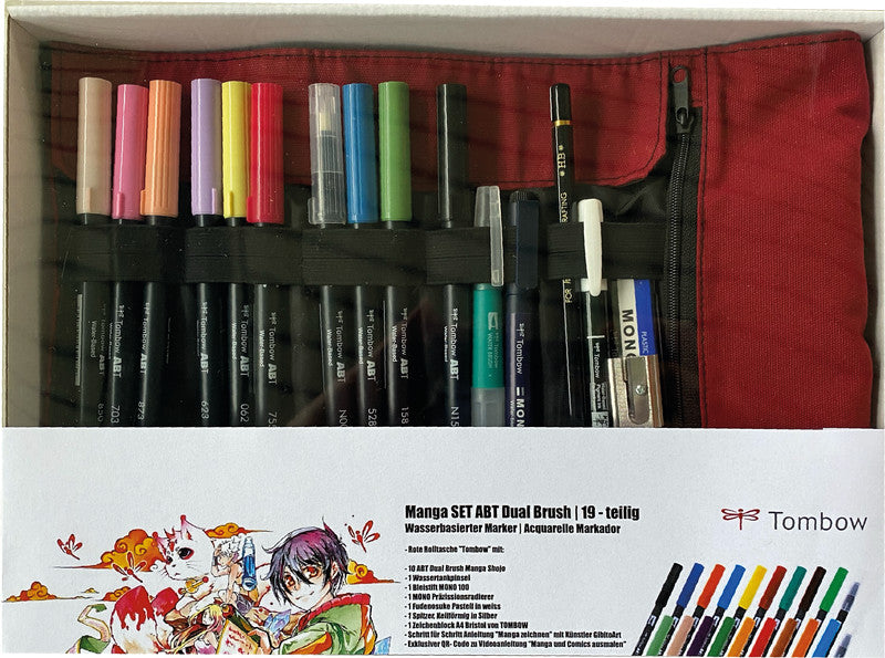 Tombow Rollerset Handlettering Manga – 10 ABT Dual Brush Pens – A4