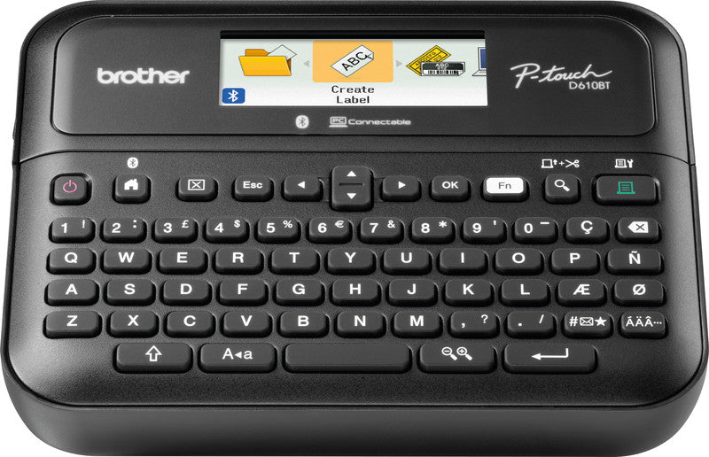 Brother P-touch D610VP – Beschriftungsgerät, für TZe-Bänder 3,5–24 mm, USB, Auto-Cutter